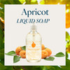 Provence Sante Natural Liquid Soap Moisturizing Almond Oil Hand Soap with Ripe Apricot Scent Elegant Pump Dispenser for