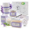 Spa Gift Set Natural Coconut Vanilla Gift Box Includes Bath Bomb Bath Salt Hand Soap Scented Candle Face Cloth and Gift