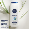 NIVEA MEN Sensitive Body Wash with Bamboo Extract Moisturizing Body Wash for Sensitive Skin Soap Free Shower Gel for Men