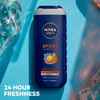 NIVEA MEN Sport Body Wash with Revitalizing Minerals Tangerine and Pepper Scent 3in1 Mens Body Wash Face and Hair Parabe