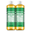 Dr Bronners PureCastile Magic Liquid Soap Almond 16 Ounce 2Pack Made with Regenerative Organic Certified Oils 18in1 Uses