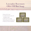 A LA MAISON Lavender Rosemary Olive Oil Bar Soap Triple French Milled Natural Moisturizing Hand Soap Bar 12 Bars of Soap