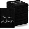 Vabean 30 Pcs Microfiber Black Makeup Washcloths for Face 13 x 13 Inches Makeup Remover Towels Reusable Absorbent Remove