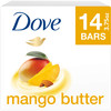 Dove Beauty Bar With Mango Butter 14 Bars To Moisturize Dry Skin More Moisturizing Than Bar Soap 375 oz