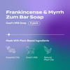 Zum Indigo Wild Goats Milk Soap Bar Bar Soap for Hands Body Made with Essential Oils 3 oz Frankincense Myrrh 6 Pack
