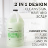 McKesson Body Wash and Shampoo 1 Gallon Bulk Refill Full Body Wash with Aloe Cucumber Melon Scent Sensitive Skin Hair 2i