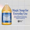 Dr Bronners PureCastile Magic Liquid Soap Peppermint 64oz Made with Regenerative Organic Certified Oils For Hand Body Fa