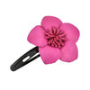 AeraVida Cute and Colorful Fuschia Pink Tropical Flower Leather Hair Clip |Flower Hair Clip | Hair Clip Accessories | Leather Hair Clips for Women | online at globaldelivered