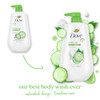 Dove Body Wash with Pump 3 Count Refresh Cucumber and Green Tea for 24hr LotionSoft Skin Moisturizing Skin Cleanser with