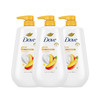 Dove Body Wash with Pump 3 Count Glowing Mango Almond Butter for Renewed HealthyLooking Skin Gentle Skin Cleanser with 2