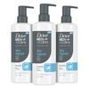 DOVE MEN CARE Advanced Care Face Body Cleanser Dry Repair 3 Count for Dry Skin Cleanser with Smooth Shea Butter 169 oz