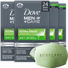 Dove MenCare Soap Bar Extra Fresh Scent 4Pack 24 Bars Hydrating 3in1 Body Hand and Face Cleanser for Men 225 Oz Ea