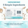 Kirks Castile Bar Soap for Men Women Children Made with Premium Coconut Oil Sensitive Skin Formula Vegan Non GMO Fragran