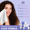 PoeticEHome Extra Thick Face Towels Disposable Cotton Soft Dry Wipes Biodegradable for Facial Cleansing Makeup Remover 4