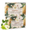 Wavertree London French Pear Scented Natural Soap 2 Bars 7oz Moisturizing French Triple Milled Soap Bars enriched with s