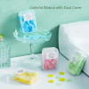 SLequipo 4 Boxes 400 PCS Petal Paper Soap Sheets for Hand Washing Disposable Hand Soap Sheets for Travel Dissolvable Cam