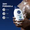 NIVEA MEN Sensitive Body Wash with Bamboo Extract Moisturizing Body Wash for Sensitive Skin Soap Free Shower Gel for Men