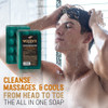 Woodys 3in1 Moisturizing Bar Soap for Men For Hair Shaving Body Cleansing Deep Clean with Peppermint Scent 8 oz