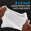 Ignite Mens Body Wet Wipes Extra Thick 8 x 8 Shower Wipes Energizing Scent 10 Count Pack of 3