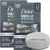 Dove MenCare Body Face Bar 2Pack 12 Bars Exfoliating 3in1 Charcoal Soap with Clay for Skin Care Hands Shaving 375 Oz Ea