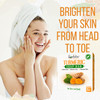 Herblov Natural Turmeric Soap Bar for Face Body Skin Brightening Soap for Dark Spots Intimate Areas Underarms Exfoliatin
