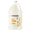 Everyone 3in1 Soap Body Wash Bubble Bath Shampoo 1 Gallon Coconut and Lemon made with Essential Oils for Men and Women
