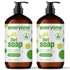 Everyone 3in1 Kids Soap Body Wash Bubble Bath Shampoo 32 Ounce Pack of 2 Tropical Coconut made with Essential Oils for T