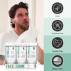 Billy Jealousy Face3Some Face Trio Vegan Mens Skin Care Kit with Travel Size Toiletries Daily Facial Cleanser Exfoliatin