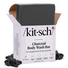 Kitsch Charcoal Soap Body Wash Bar Detoxifying Bar Soap with Activated Charcoal Gently Removes Excess Oil Impurities Cle