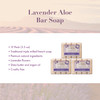 A LA MAISON Lavender Aloe Bar Soap Triple French Milled Natural Moisturizing Hand Soap Bar 4 Bars of Soap 35 oz