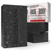 Bossman 3Pack 4in1 Charcoal Soap Bar 4 oz Bar Soap for Men AllNatural Beard Wash Shampoo Body Wash Shaving Solution Lave