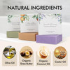 Natural Amor Handmade Soap Bar Set 3 Pk Made with Natural Ingredients No Harsh Chemicals Soap Gift Sets for Women Handcr