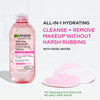 Garnier Micellar Water with Rose Water and Glycerin Hydrating Facial Cleanser Makeup Remover For All Skin Types Vegan Cr