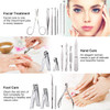 Manicure Kit Nail Clippers Set Professional Pedicure Stainless Steel Black 18 Pieces Grooming Care Set Scissors Cutter Ear Pick Tweezers Scissors Eye online at globaldelivered