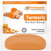 HERBOGANIC Turmeric Herbal Soap Pack of 1 of 5oz soap Bar Natural Soap Bar Rejuvenating and Nourishing Gentle for Men an