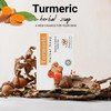 HERBOGANIC Turmeric Herbal Soap Pack of 1 of 5oz soap Bar Natural Soap Bar Rejuvenating and Nourishing Gentle for Men an