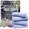 Amish Farms Sage Soap Bar Original Recipe with Bentonite Clay Lavender Scent Handmade in USA Face Body Soap Scrub No Par