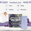 Amish Farms Sage Soap Bar Original Recipe with Bentonite Clay Lavender Scent Handmade in USA Face Body Soap Scrub No Par