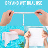 Riakrum 12 Pack Disposable Towelettes Face Towel Bulk Cotton Face Tissues Soft Facial Tissue Dry Wet Use for Sensitive S