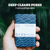 Oars Alps Exfoliating Moisturizing Bar Soap for Men Deep Cleaning Soap Clean Ingredients All Skin Types Blue Charcoal 3p