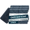 Oars Alps Exfoliating Moisturizing Bar Soap for Men Deep Cleaning Soap Clean Ingredients All Skin Types Blue Charcoal 6p