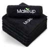 Orighty Microfiber Makeup Remover Cloths Super Soft Quick Dry Face Towels for Cleansing 13 x 13 Inch 6 Count Black