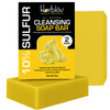 Cleansing 10 Sulfur Soap Bar for Face Body Natural Shine Control Facial Cleanser for Acne Oily Skin Made in USA Healing