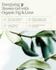 AEOLIS Refreshing Shower Gel with Fig and Lime Greek Olive Oil Shower Gel for Men Women Clean Beauty Body Cleanser Natur