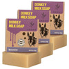 SNOAP Unscented Donkey Milk Soap Bar FragranceFree Handmade Natural Soap for Sensitive Skin 5oz Pack of 3