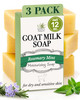 Southern Natural Goat Milk Soap Bar 3 Pack Rosemary Mint For Dry Sensitive Skin Natural Handmade Soap For Men Women Kids