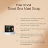 KIYAMEL Dead Sea Salt Body Scrub Soap Bar Mineral Mud Soap Deep Exfoliating for Dry Skin Eczema Psoriasis with Natural E