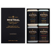 Mistral Mens Luxury Bar Soap for Men Gift Set 4 x 88 oz Mezcal Lime Salted Gin Silver Absinthe Bourbon Vanilla Moisturiz