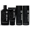 Black Wolf Shower Bundle for Hair and Body Includes Daily Shampoo Conditioner Set Charcoal Body Wash Salicylic Acid Acne