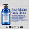 Dr Bronners Organic Sugar Soap Peppermint 64 Ounce Made with Organic Oils Sugar Shikakai Powder 4in1 Uses Hand and Body